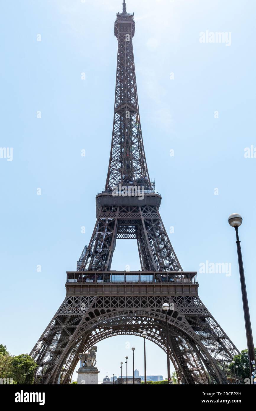 Photo unique de la Tour Eiffel à Paris Banque D'Images