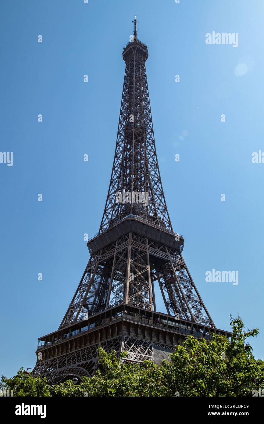 Photo unique de la Tour Eiffel à Paris Banque D'Images