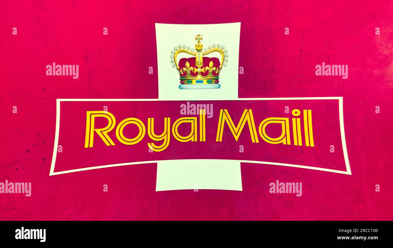 logo royal mail sur la fourgonnette Banque D'Images