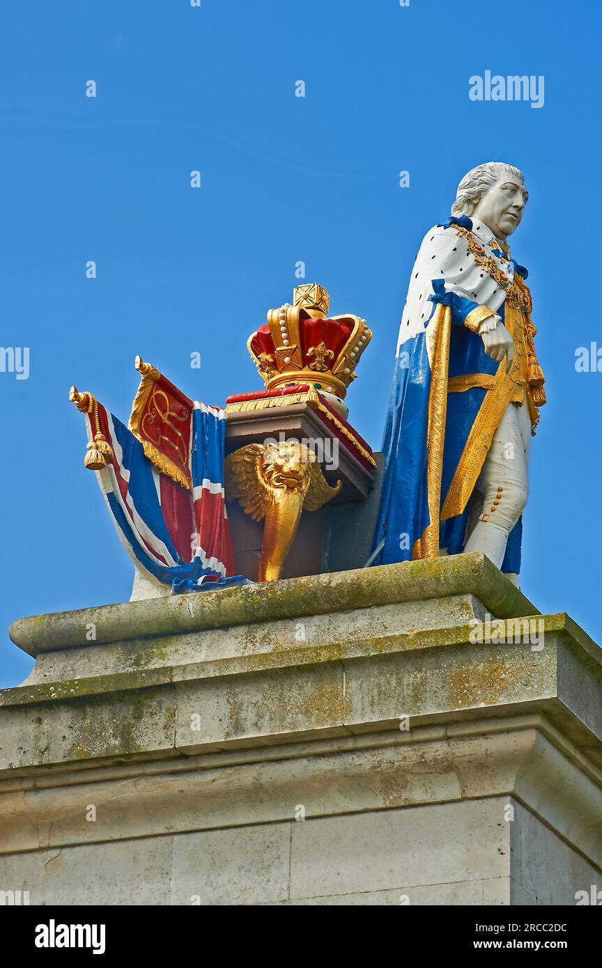 Statue du roi George troisième à Weymouth, Dorset Banque D'Images