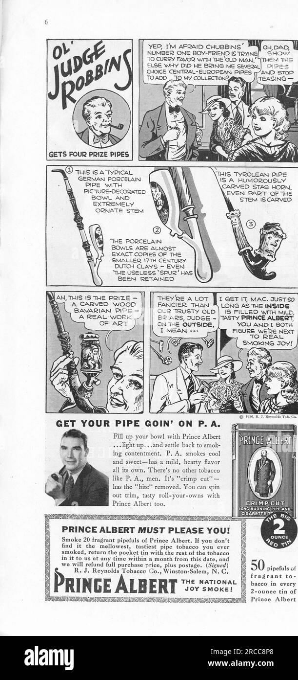 Vintage Time Magazine 24 août 1936 publication publicitaire, États-Unis Banque D'Images