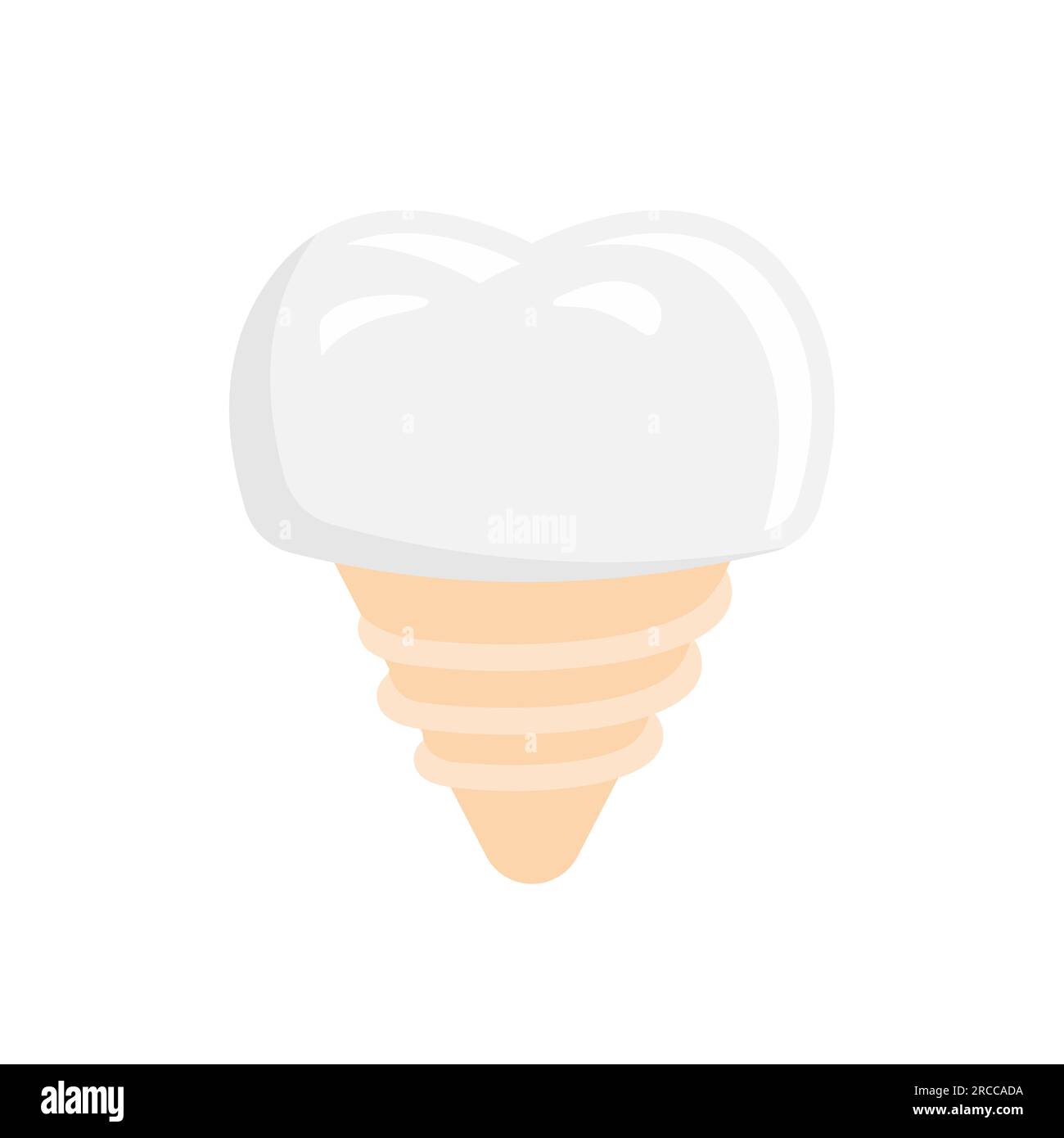 Illustration vectorielle d'implant dentaire. Symbole de l'icône de soins dentaires Illustration de Vecteur