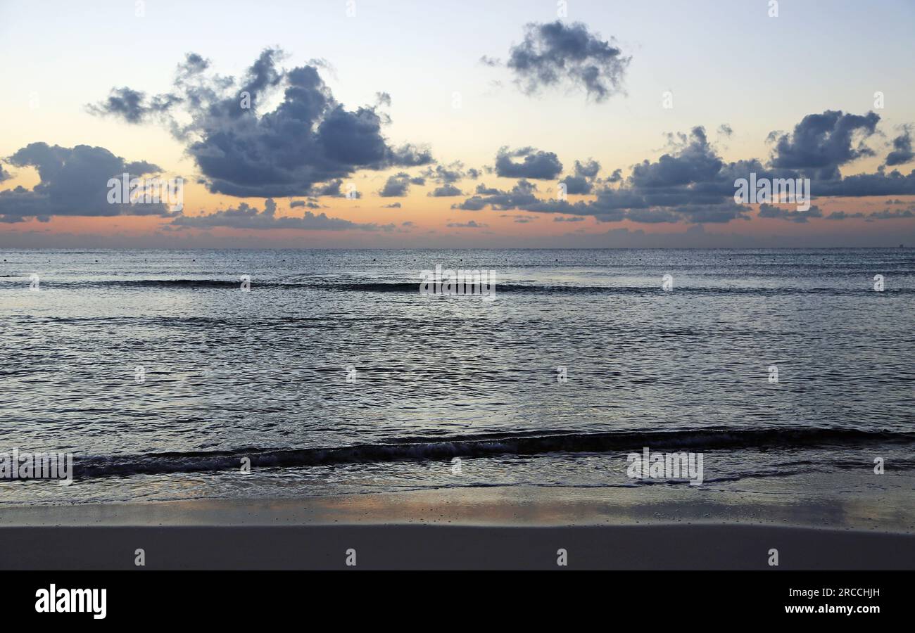 Avant le lever du soleil - Riviera Maya, Mexique Banque D'Images