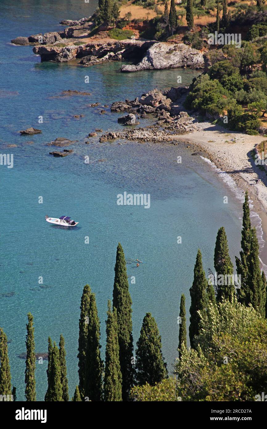 Kalamitsi Beach, Messinia, Péloponnèse, Grèce Banque D'Images