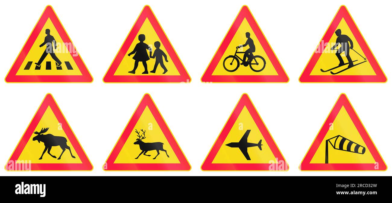 Passage pour piétons en Finlande. Banque D'Images