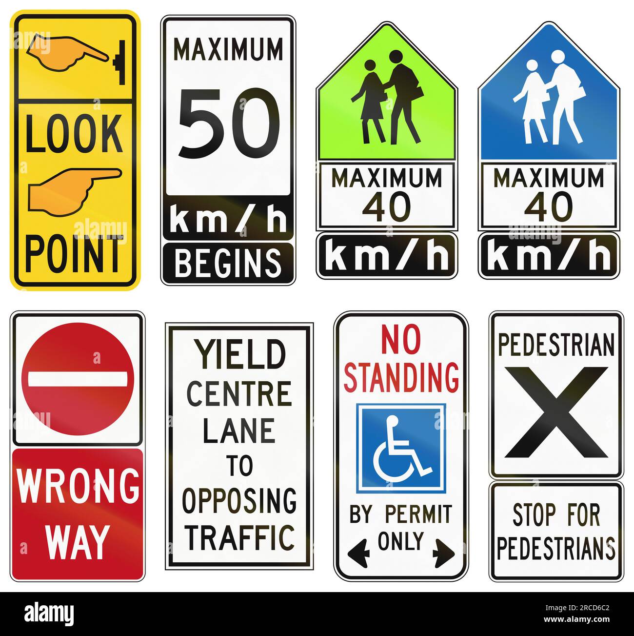 Comment traverser en toute sécurité au Canada. Banque D'Images