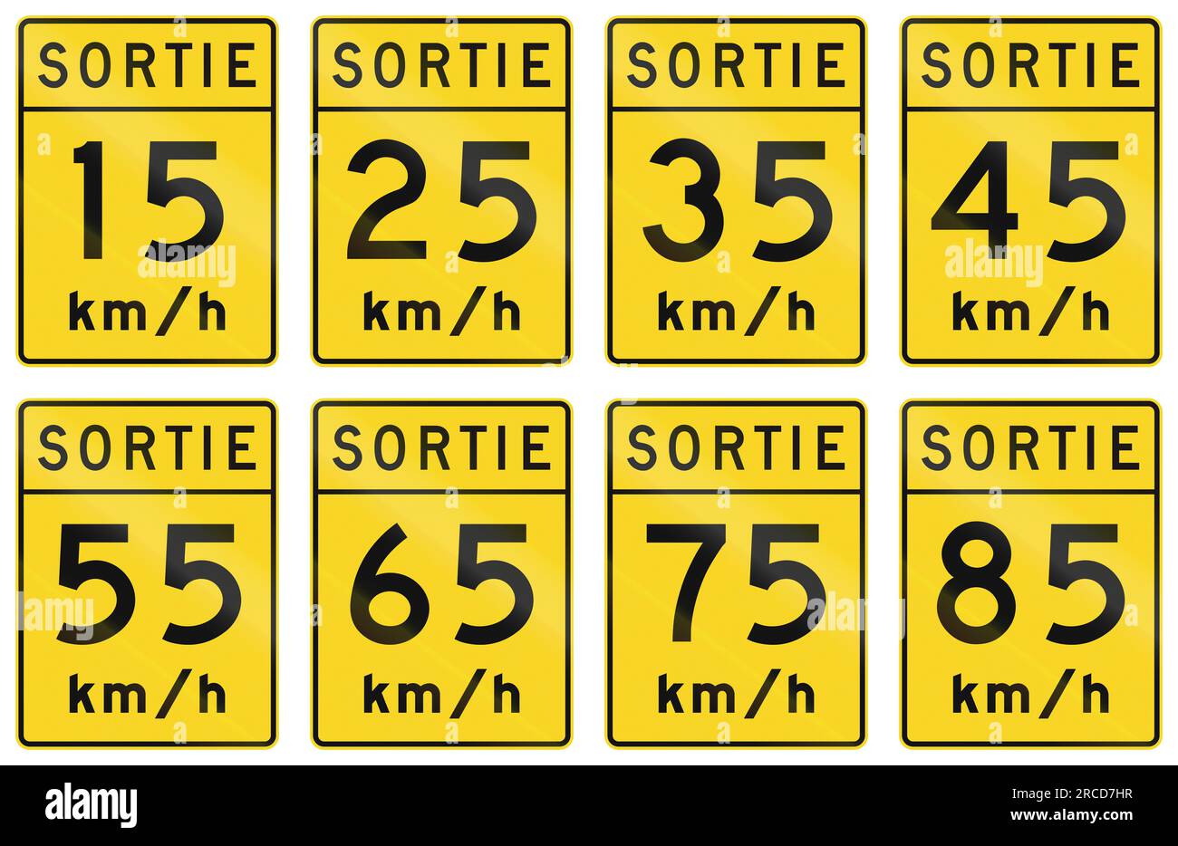Vitesse de sortie au Canada. Banque D'Images