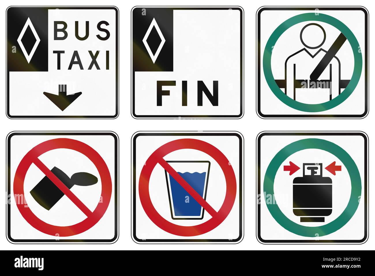 Voie des autobus et des taxis au Canada. Banque D'Images