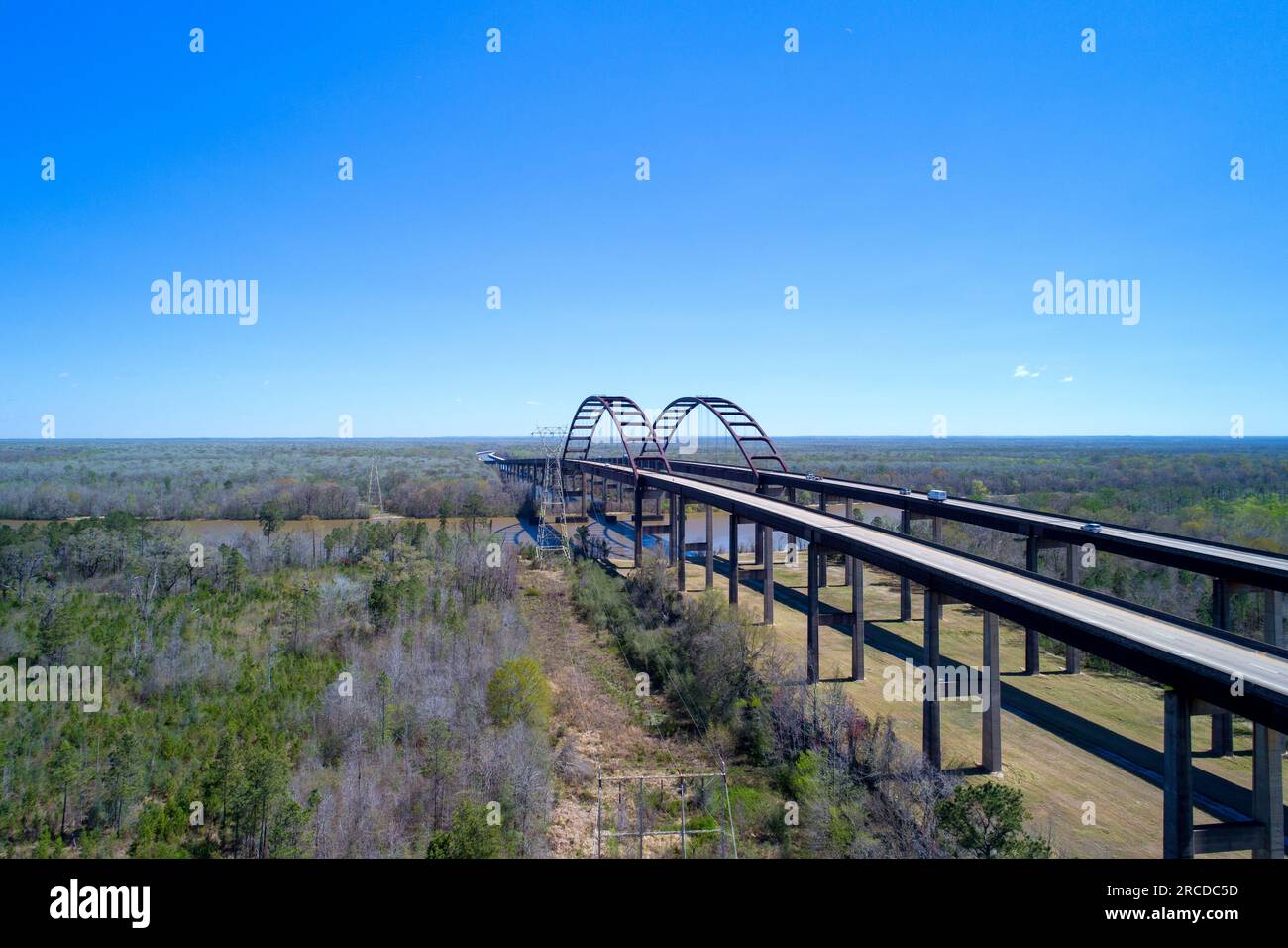 Vue aérienne de l'Interstate 65 Dolly Parton Bridge Banque D'Images