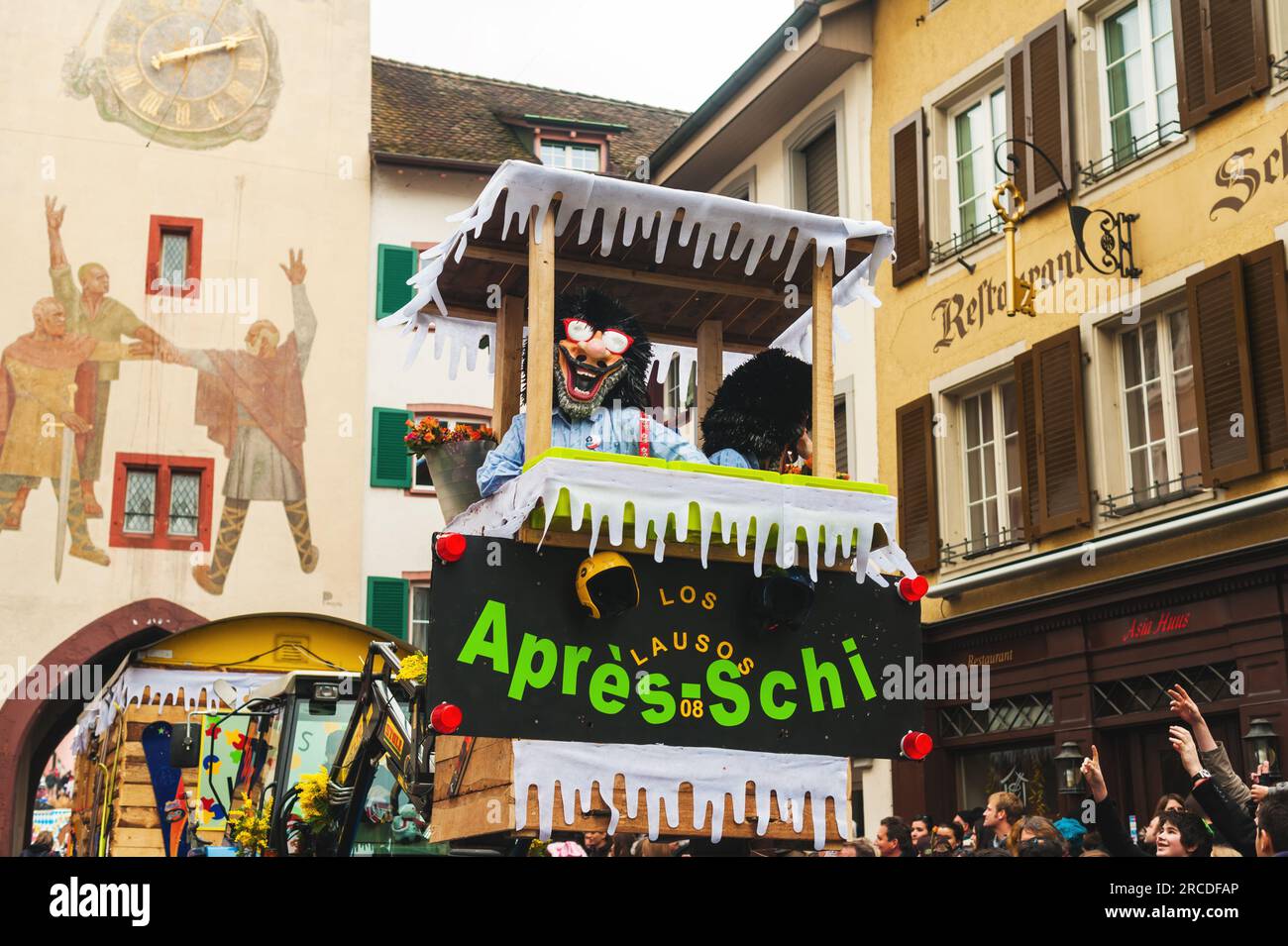 Liestal, Canton de Bâle, Suisse - 26 février 2012 : Carnaval traditionnel suisse allemand ou Fastnacht Banque D'Images