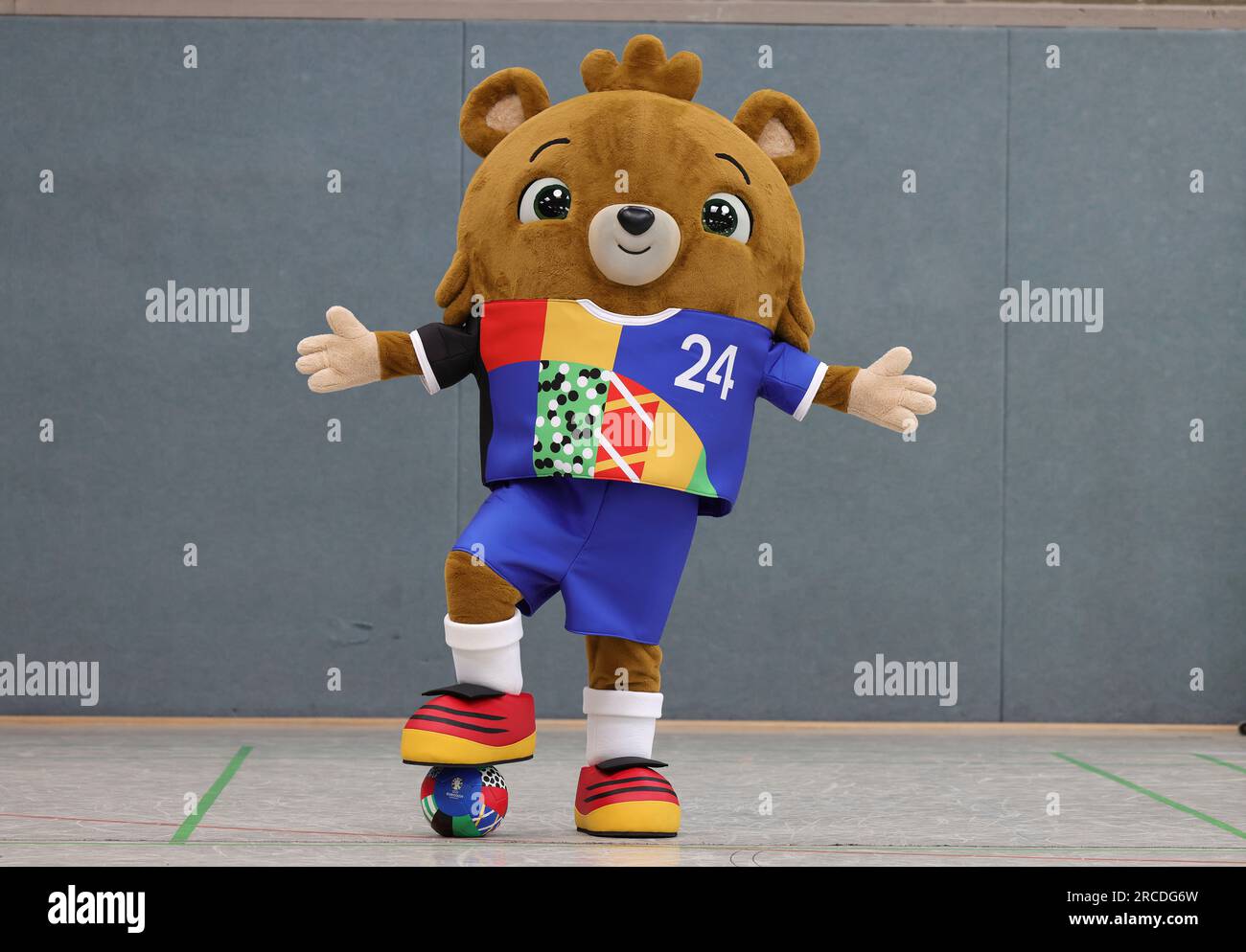 Firo : 06/20/2023, football, football : UEFA EURO 2024, EM 2024, Championnat d'Europe 2024, Allemagne, présentation de la mascotte, le bar n'a toujours pas de nom, la mascotte de L'EURO 2024, Banque D'Images