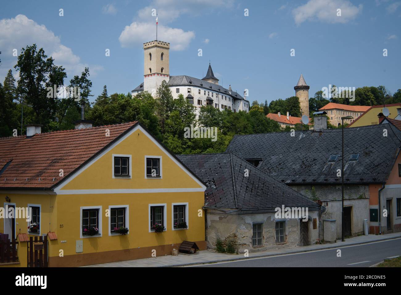 Château de Rozmberk à Rozmberk nad Vltavou, République tchèque, 9 juillet 2023. (Photo CTK/Petr Malina) Banque D'Images