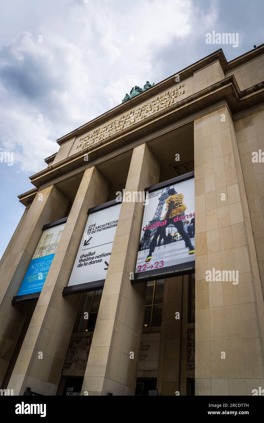 La Cité de l'architecture et du patrimoine, musée d'architecture et de sculpture monumentale situé dans le Palais Banque D'Images