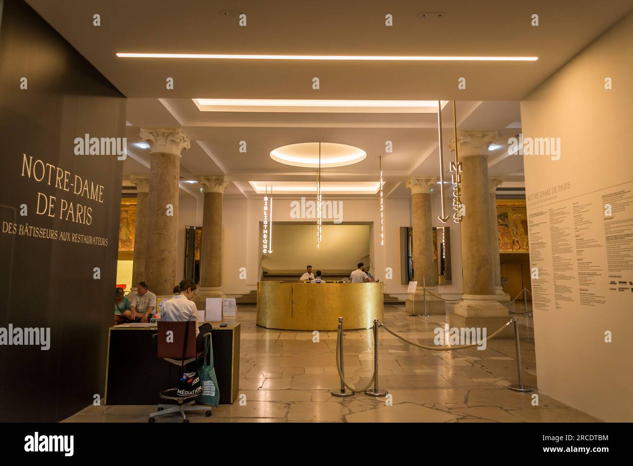 Hall d'entrée, Cité de l'architecture et du patrimoine, musée d'architecture et de sculpture monumentale Banque D'Images