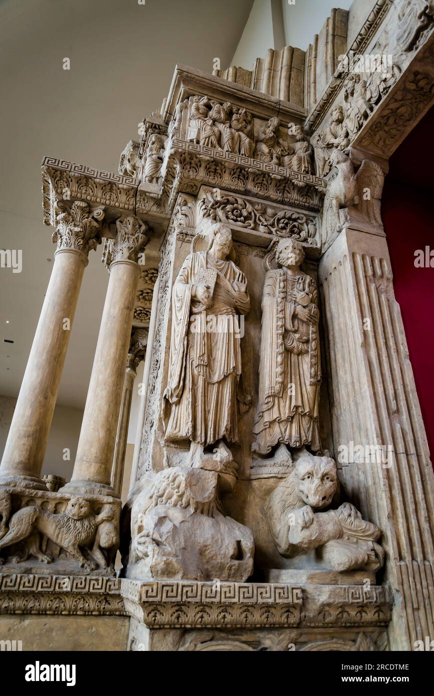 Architecture et sculpture médiévales, la Cité de l'architecture et du patrimoine, musée d'architecture et de monume Banque D'Images