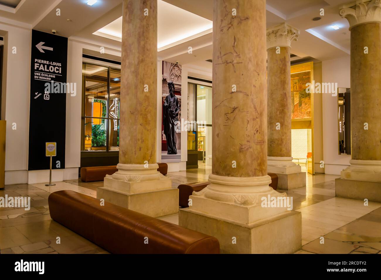 Foyer d'entrée, la Cité de l'architecture et du patrimoine, un musée d'architecture et de sculpture monumentale Banque D'Images