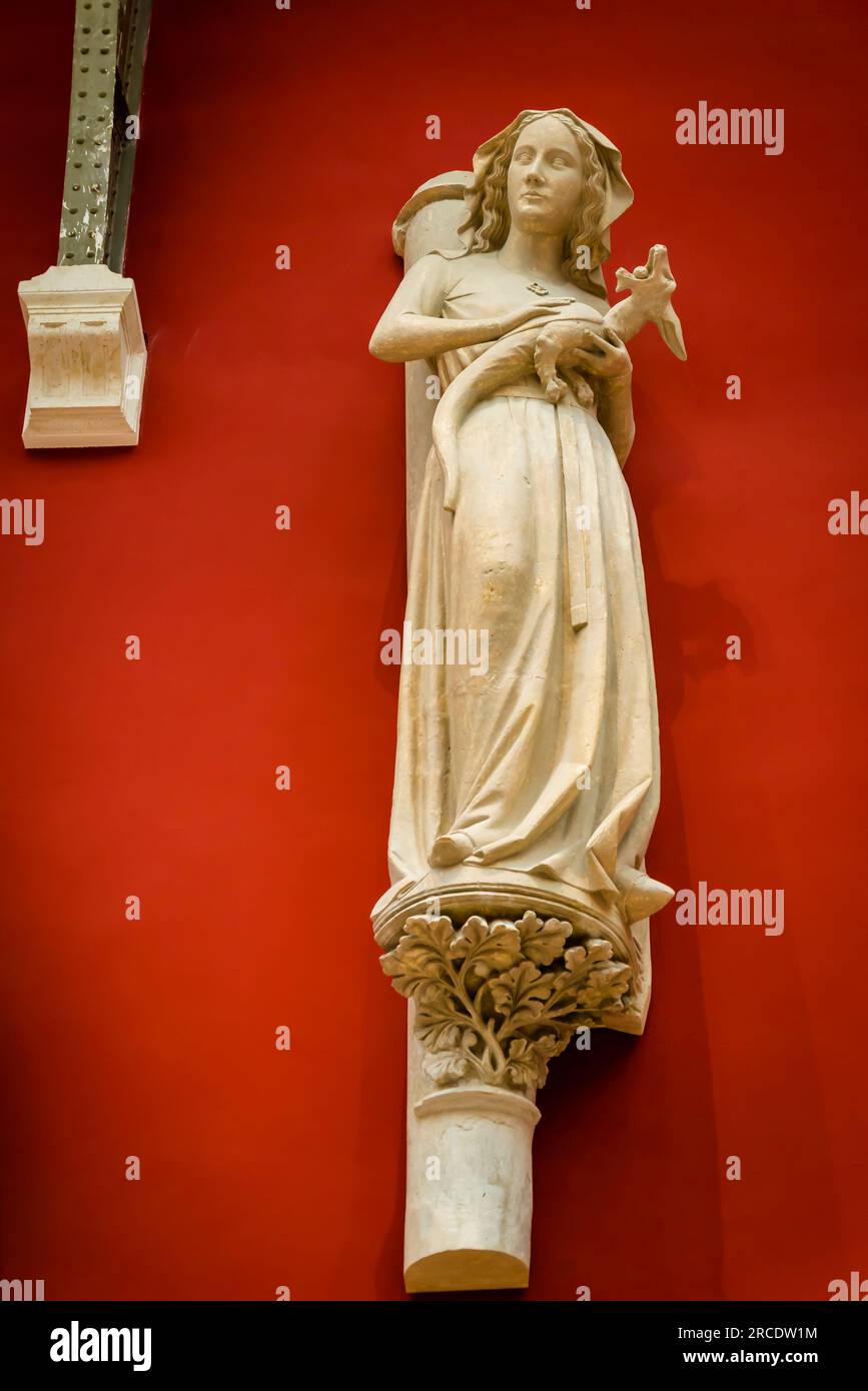 Sculpture médiévale, la Cité de l'architecture et du patrimoine, un musée d'architecture et de sculpture monumentale Banque D'Images