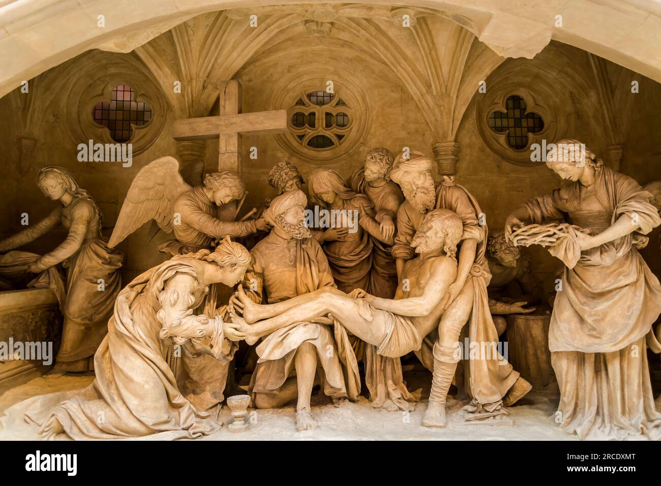Dépôt du Christ, architecture et sculpture médiévales, la Cité de l'architecture et du patrimoine, un musée d'un an Banque D'Images