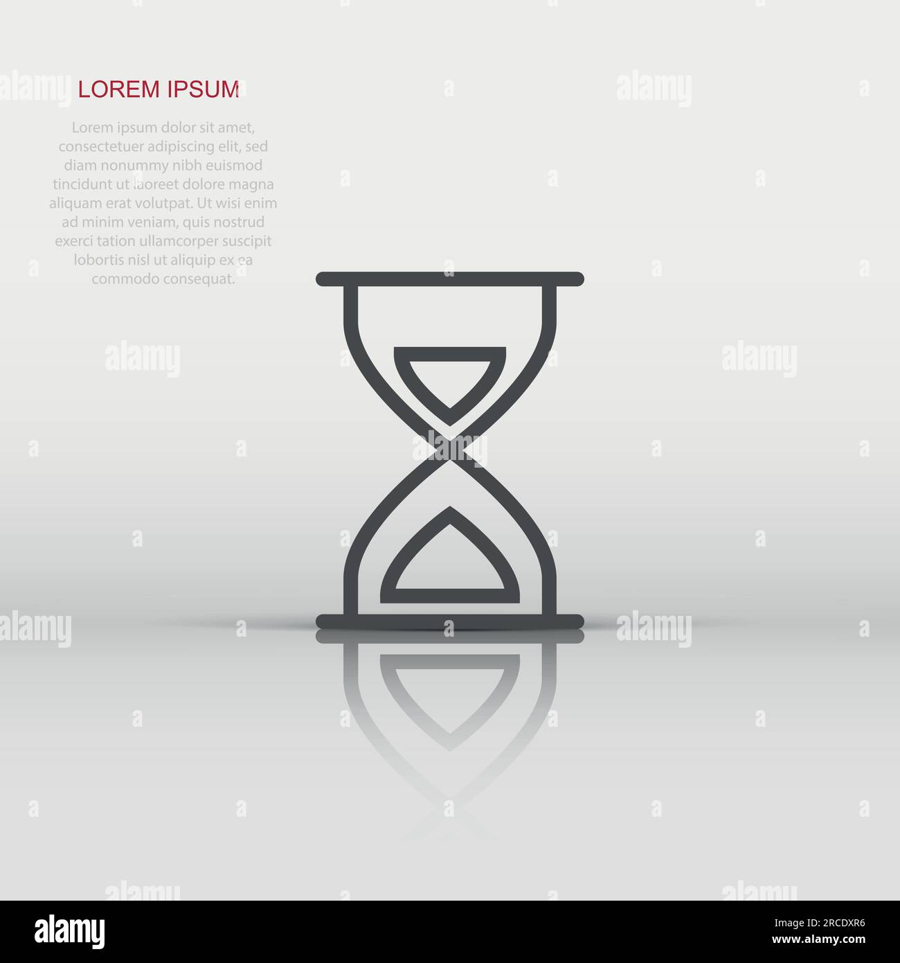 Icône en forme de sablier dans télévision style. Vector illustration sablier blanc sur fond isolé. Réveil concept d'entreprise. Illustration de Vecteur