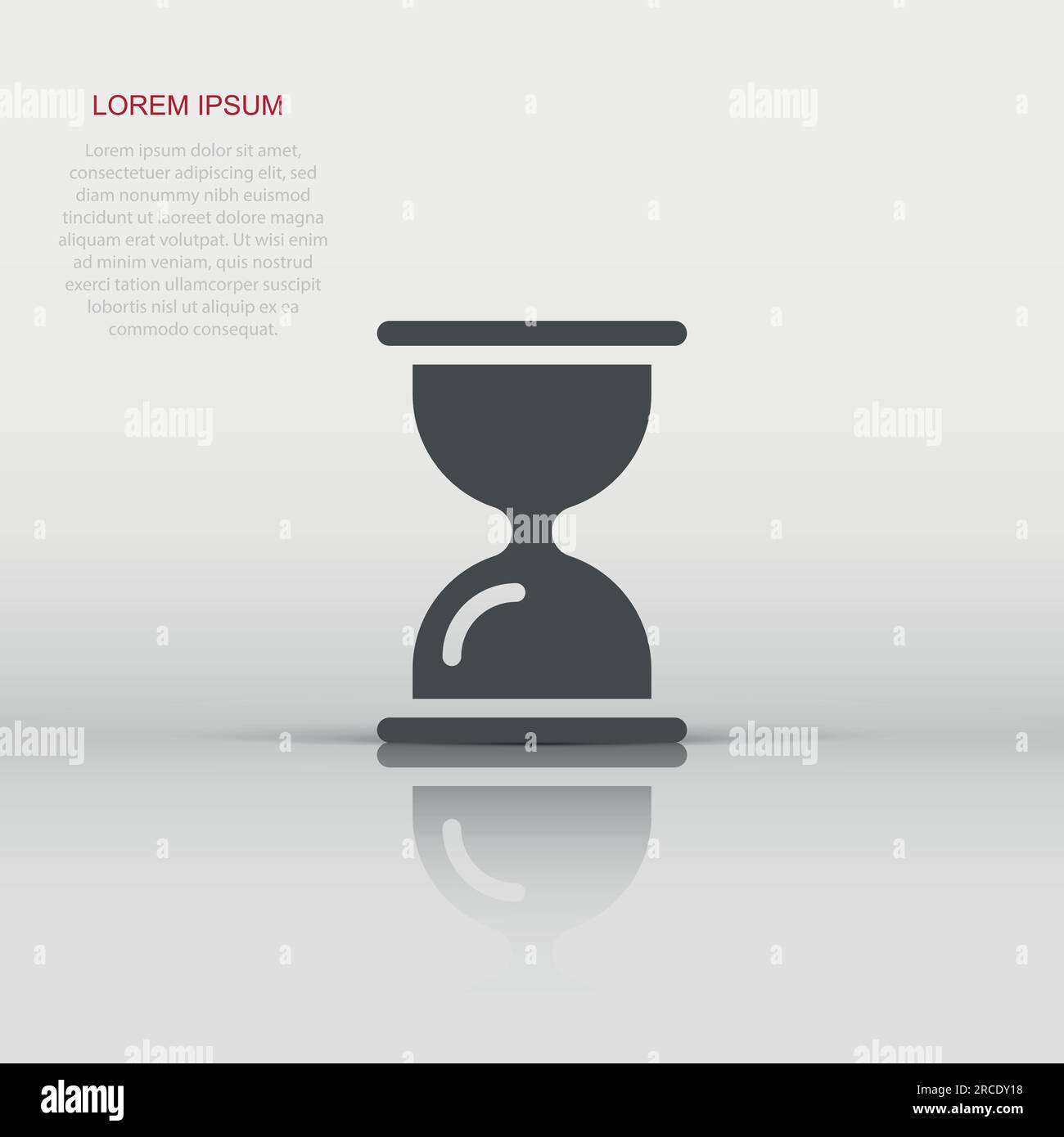 Icône en forme de sablier dans télévision style. Vector illustration sablier blanc sur fond isolé. Réveil concept d'entreprise. Illustration de Vecteur