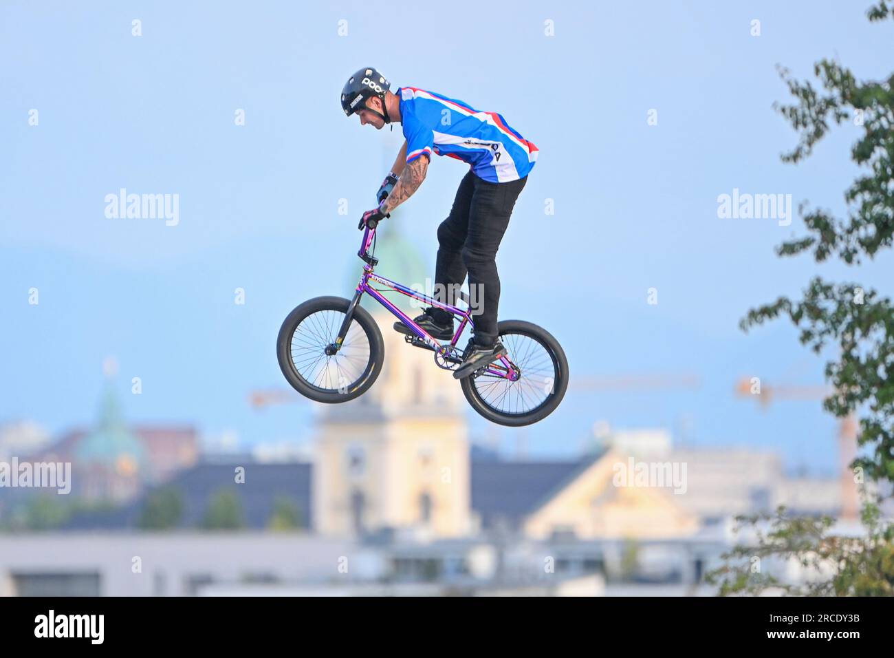 Tomas Beran (République tchèque). BMX Freestyle homme. Championnats d'Europe Munich 2022 Banque D'Images