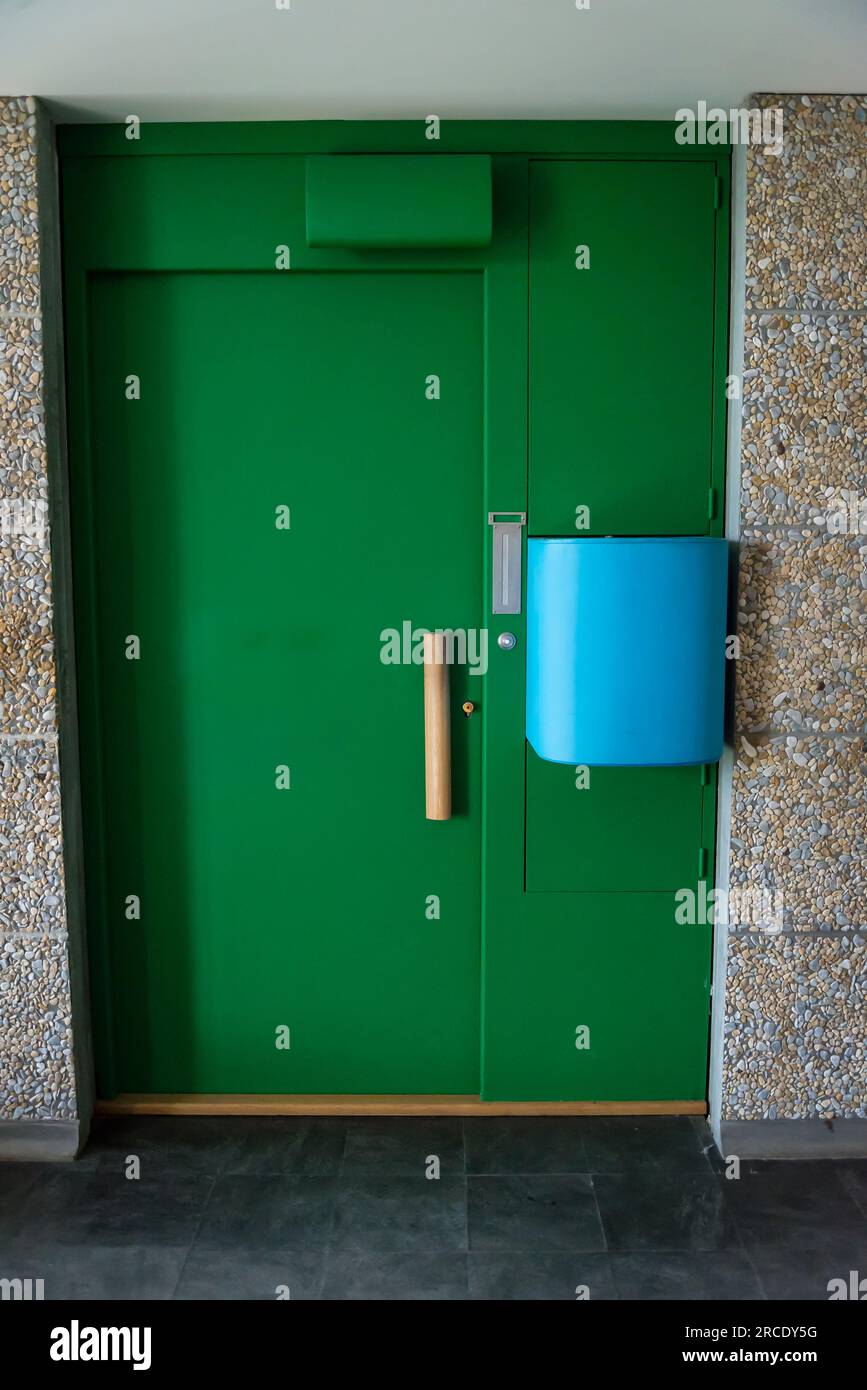 Reconstruction de l'appartement de type E2 de la Cité radieuse de Marseille par le Corbusier, , Musée de l'Architecture et du Patrimoine au Palais de CH Banque D'Images