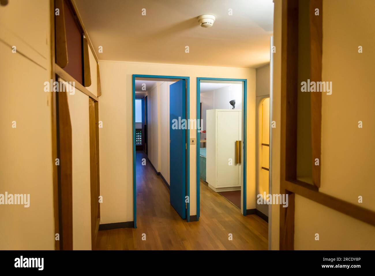 Reconstruction de l'appartement de type E2 de la Cité radieuse de Marseille par le Corbusier, , Musée de l'Architecture et du Patrimoine au Palais de CH Banque D'Images