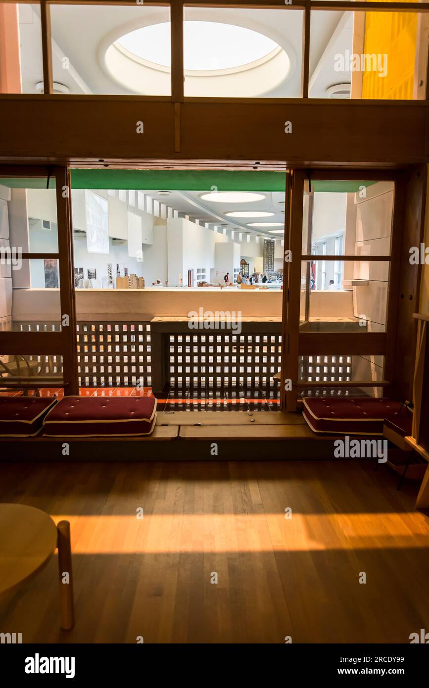 Reconstruction de l'appartement de type E2 de la Cité radieuse de Marseille par le Corbusier, , Musée de l'Architecture et du Patrimoine au Palais de CH Banque D'Images