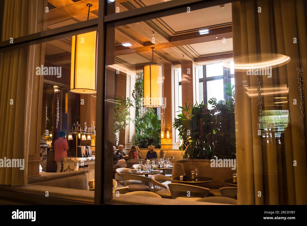 Restaurant à la Cité de l'architecture et du patrimoine, un musée d'architecture et de sculpture monumentale situé Banque D'Images