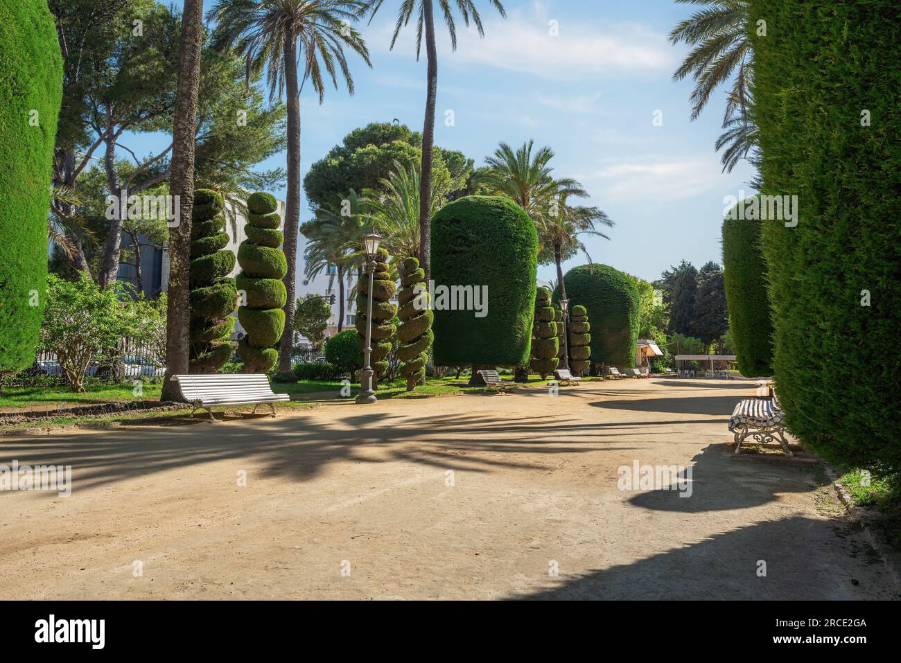 Parc génois (Parque Genoves) - Cadix, Andalousie, Espagne Banque D'Images