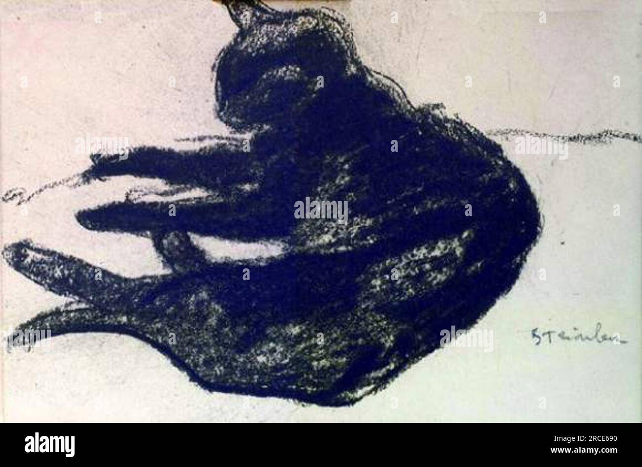 Black Cat de Theophile Steinlen Banque D'Images