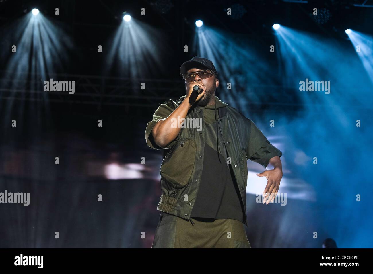 13 juillet 2023, Turin, Turin, Italie : le groupe de hip hop AMÉRICAIN 'Black Eyed Peas' joue sur scène au Stupinigi Sonic Park 2023 à Turin. (Image de crédit : © Bruno Brizzi/Pacific Press via ZUMA Press Wire) USAGE ÉDITORIAL SEULEMENT! Non destiné à UN USAGE commercial ! Banque D'Images