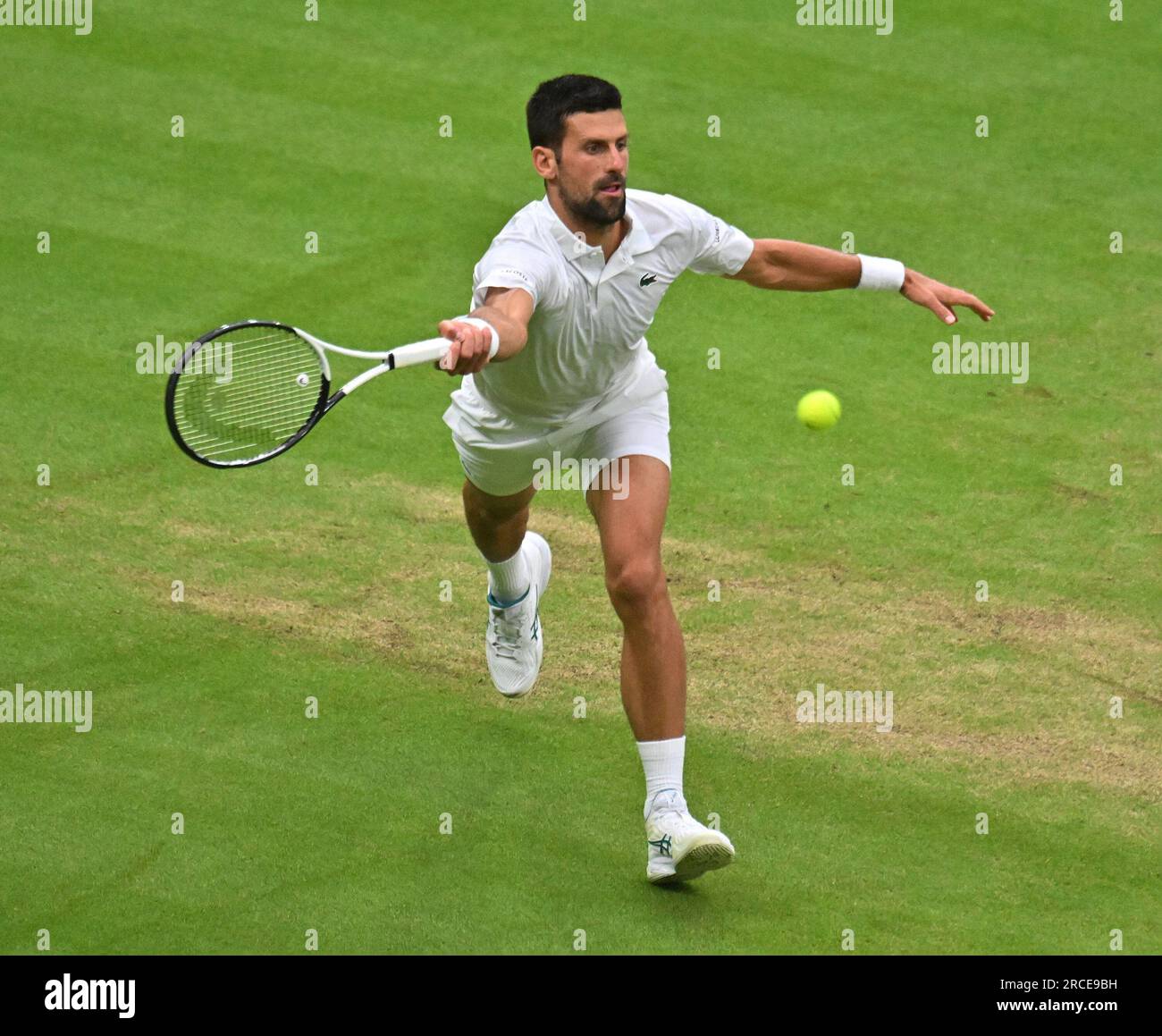 Londres, GBR. 15 juillet 2023. Londres Wimbledon Championships Day 12 14/07/2023 Novak Djokovic (SRB) demi-finale crédit : Roger Parker/Alamy Live News Banque D'Images