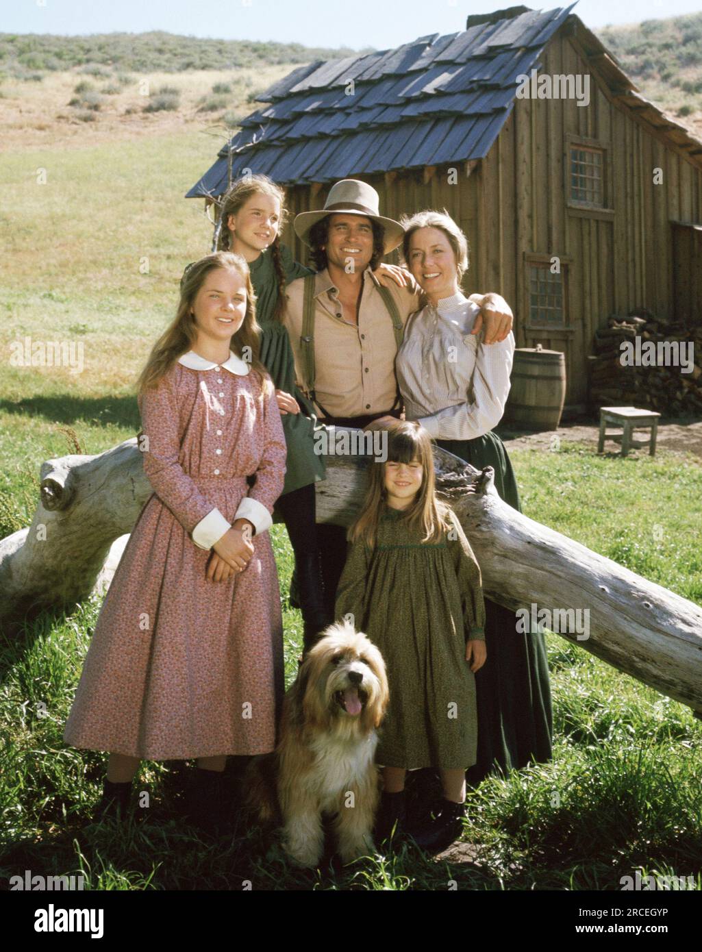 Lindsay Greenbush, Michael Landon, Karen Grassle, Melissa Gilbert, Melissa Sue Anderson, 'Little House on the Prairie', circa (1976). Crédit photo : NBC Banque D'Images