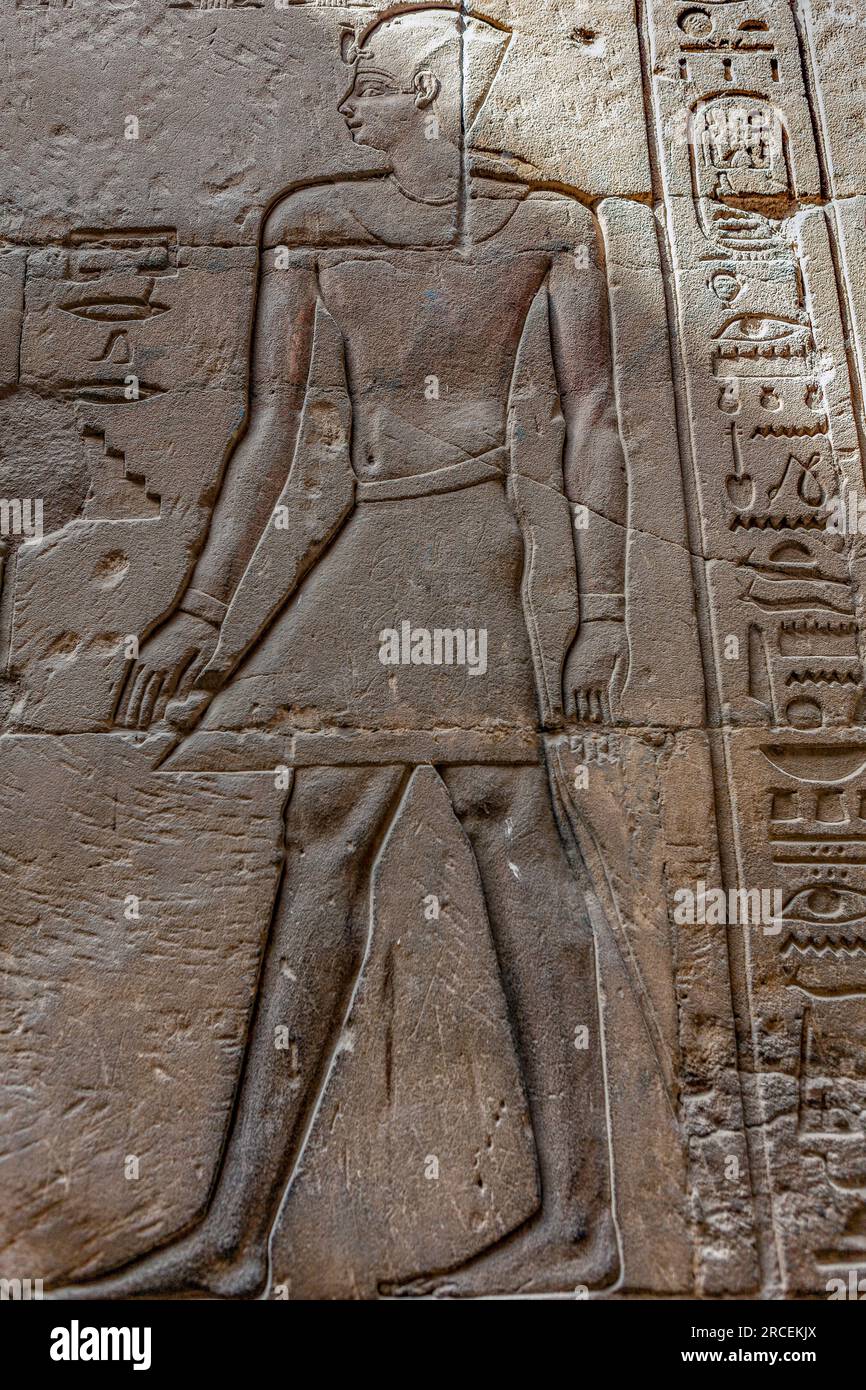 Sculptures murales, Temple de Louxor Banque D'Images