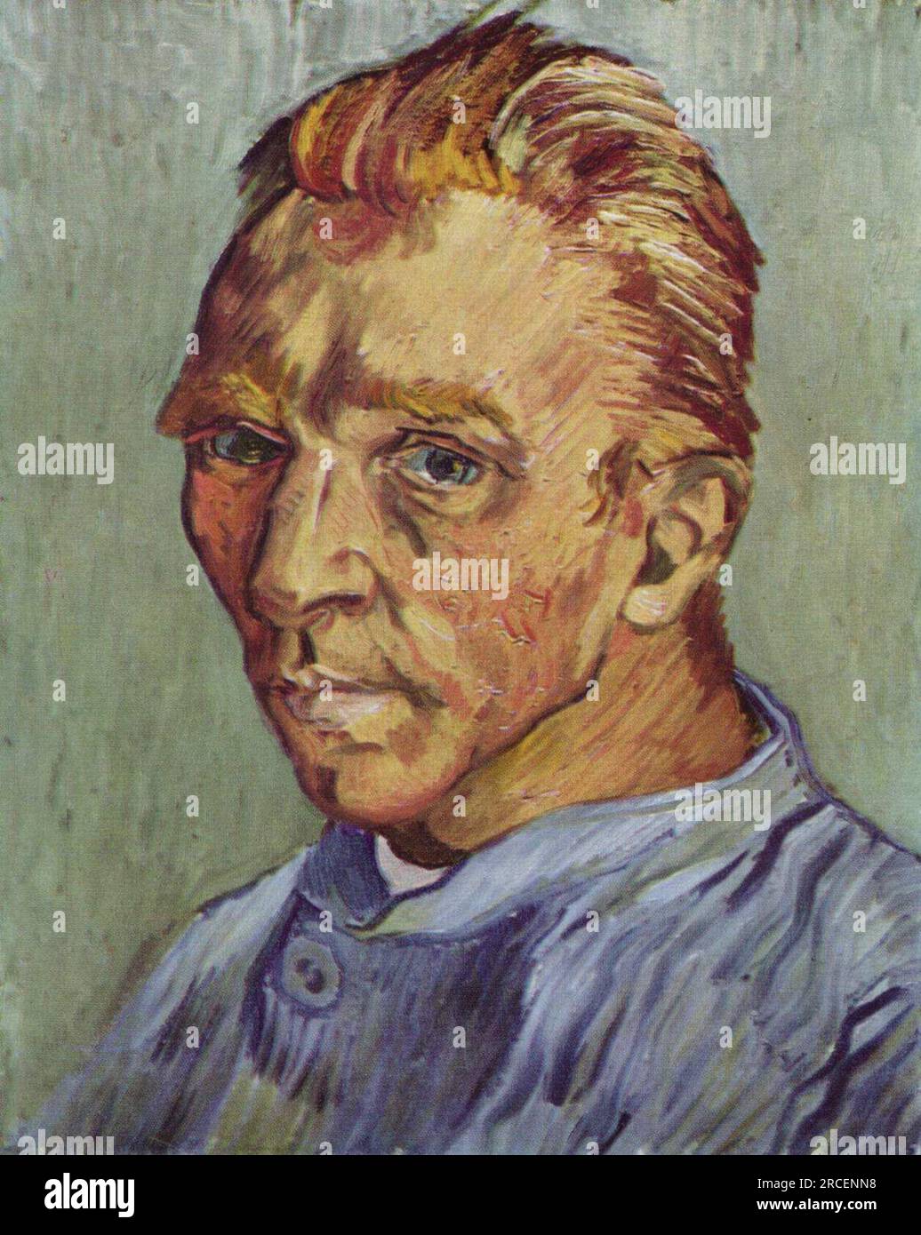 Autoportrait sans barbe 1889 par Vincent van Gogh Banque D'Images