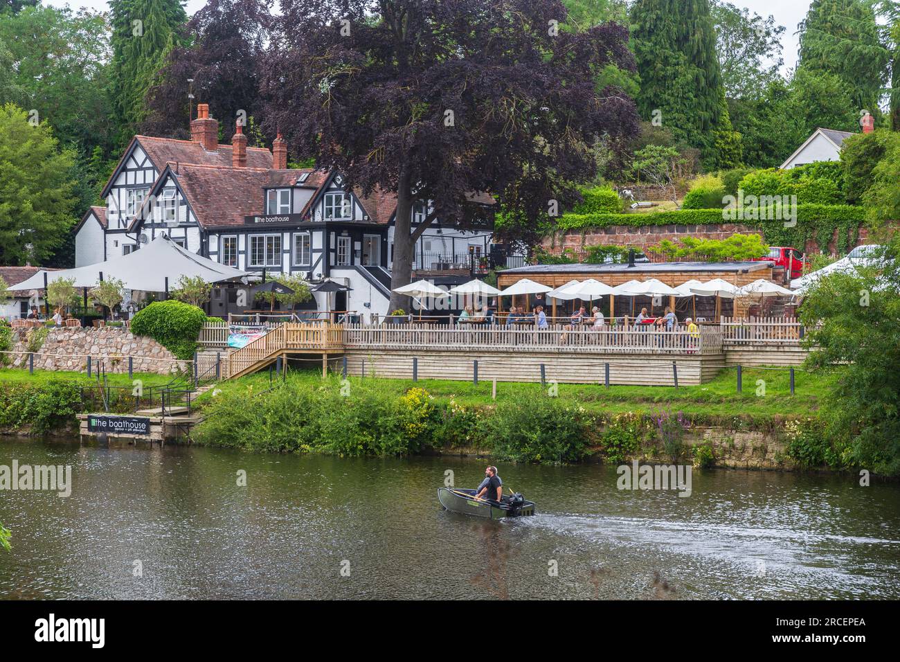 The Boathouse Inn, Shrewsbury, Shropshire, Royaume-Uni Banque D'Images