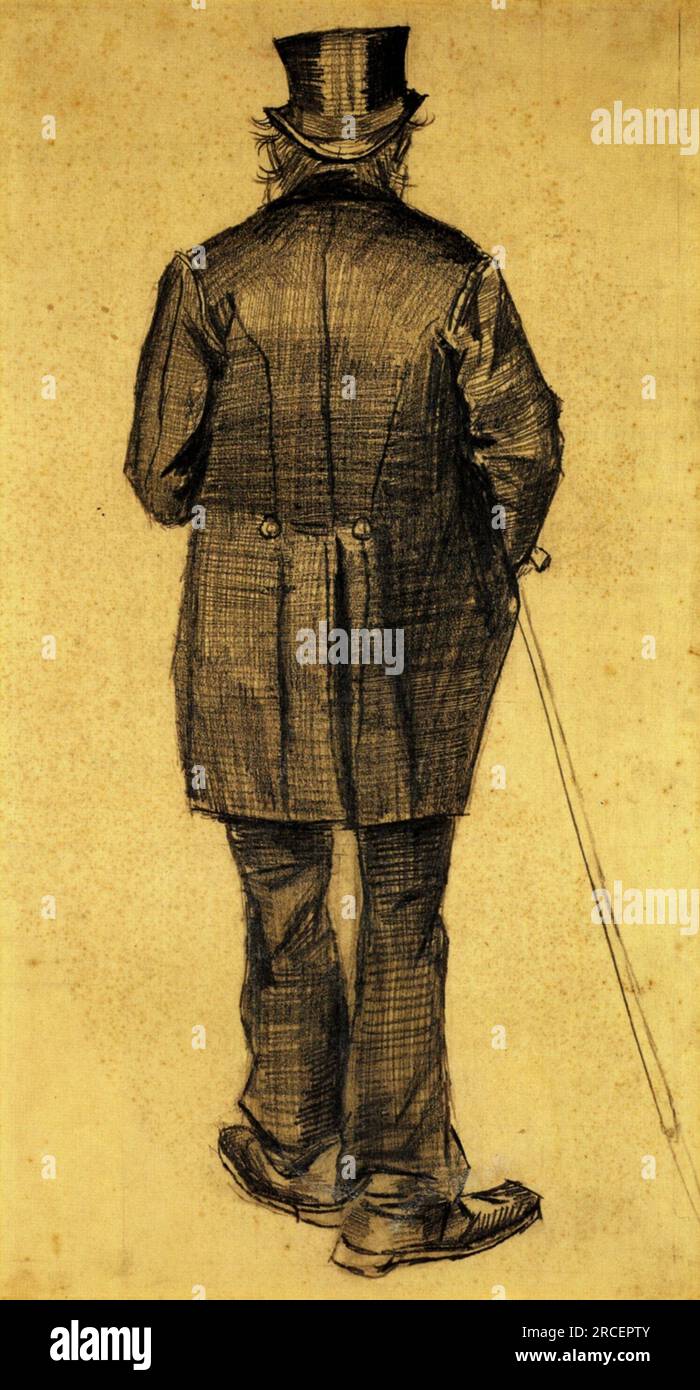 Vieil homme dans une queue-coat 1882 ; Haag / Den Haag / la Haye / la Haye, pays-Bas par Vincent van Gogh Banque D'Images