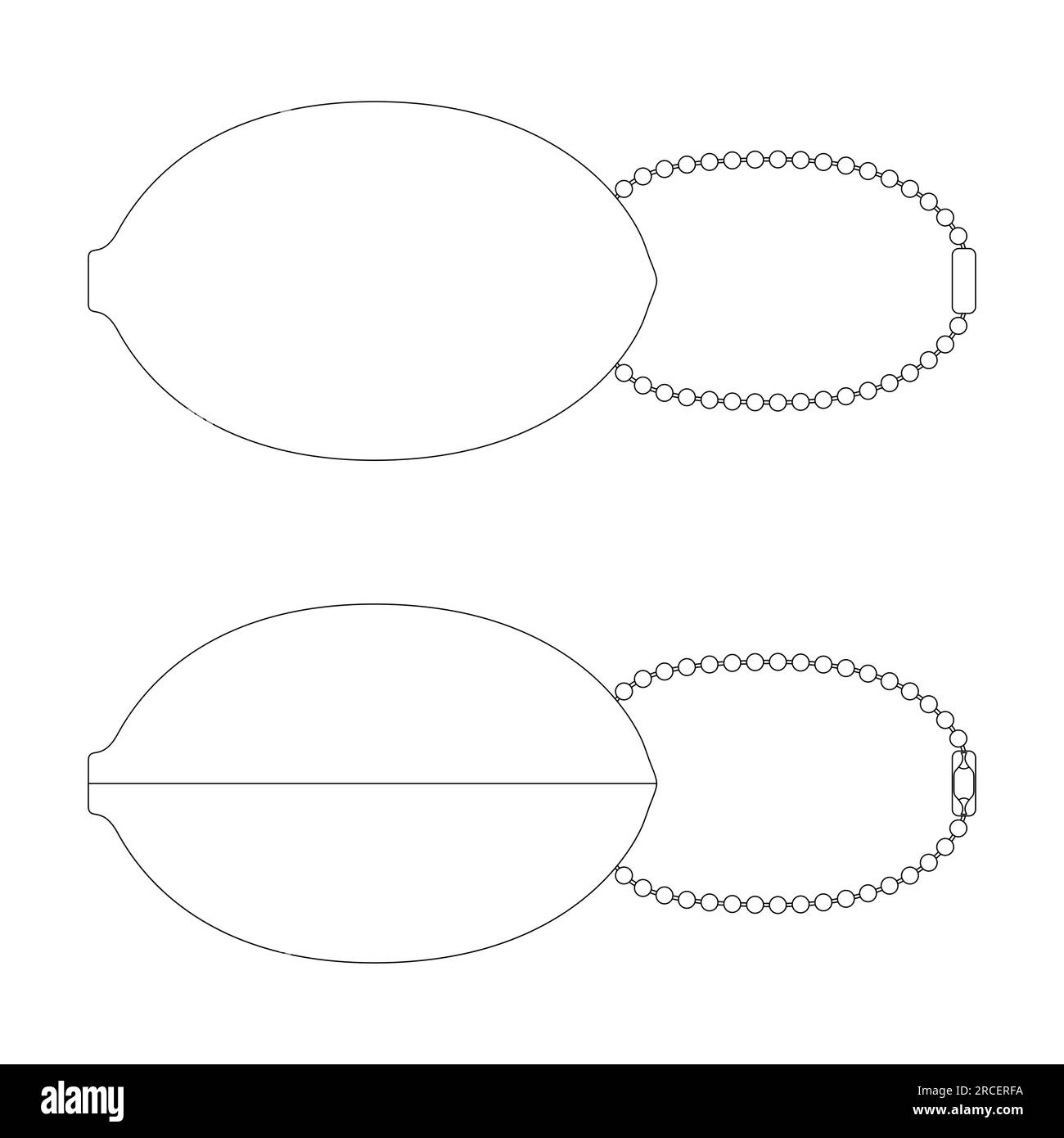 Modèle Squeeze porte-monnaie illustration vectorielle contour de conception plat Illustration de Vecteur