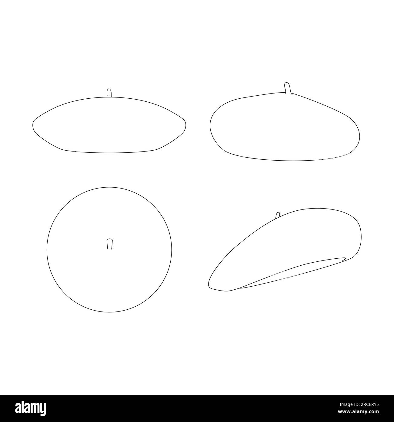 mod-le-fran-ais-b-ret-illustration-vectorielle-de-dessin-plat