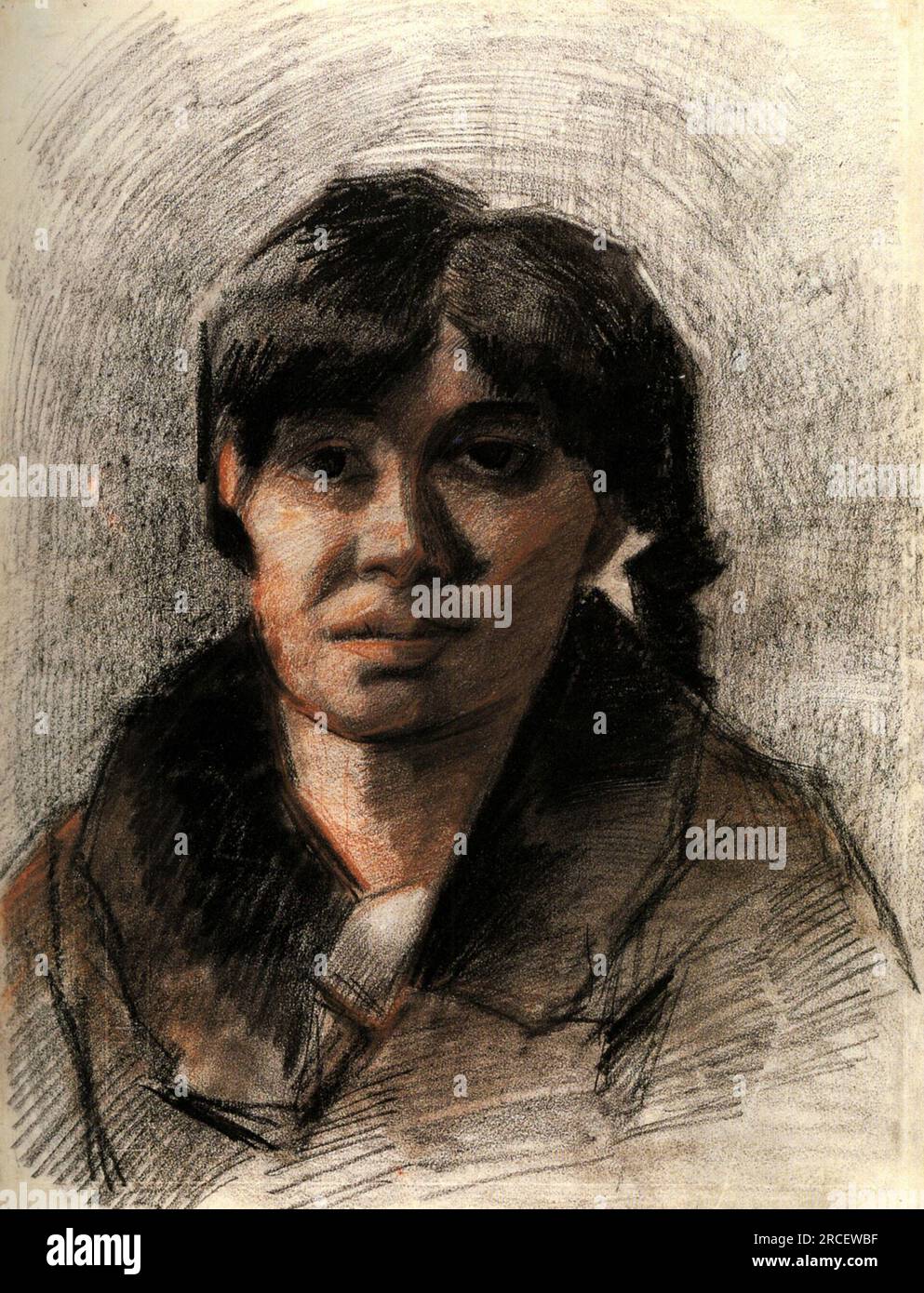 Portrait d'une femme 1885 ; Anvers, Belgique par Vincent van Gogh Banque D'Images