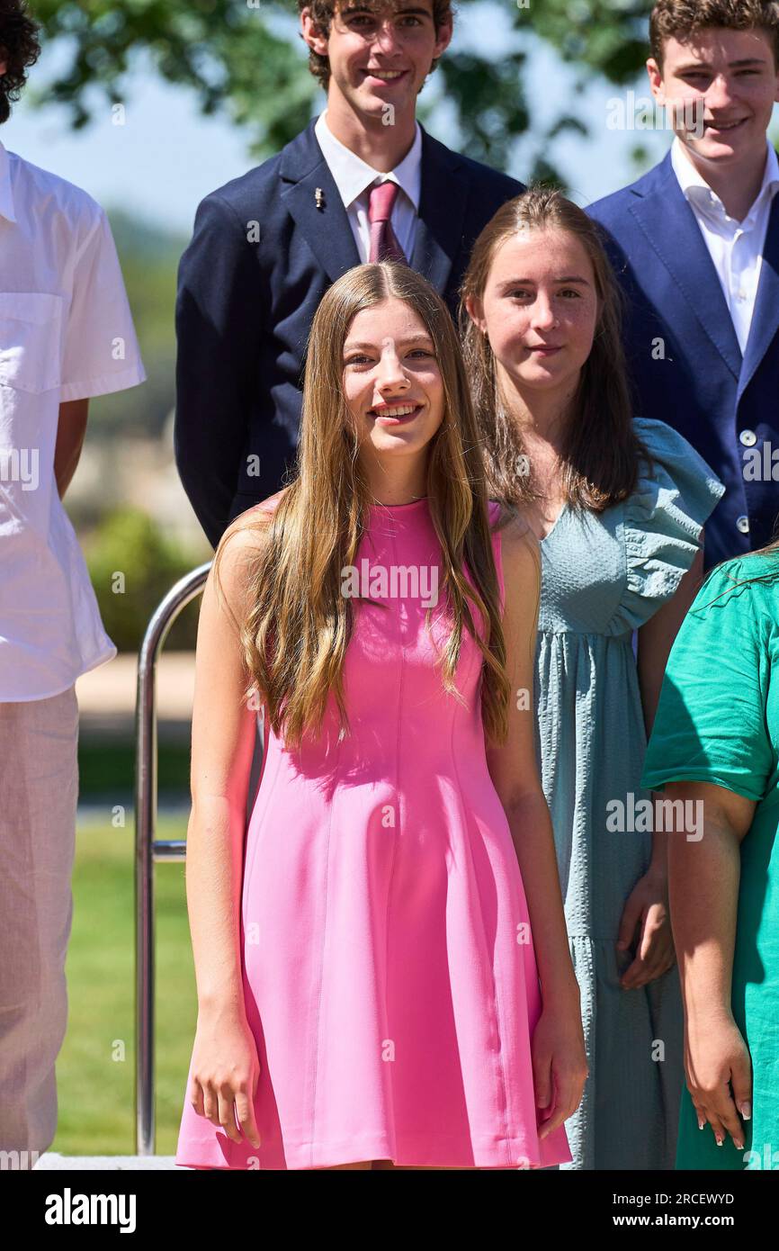 Madrid, Madrid, Espagne. 14 juillet 2023. Princesse Sofia assiste à une audience du Comité espagnol de la Fondation United World Colleges au Palais Zarzuela le 14 juillet 2023 à Madrid, Espagne (crédit image : © Jack Abuin/ZUMA Press Wire) USAGE ÉDITORIAL SEULEMENT! Non destiné à UN USAGE commercial ! Crédit : ZUMA Press, Inc./Alamy Live News Banque D'Images