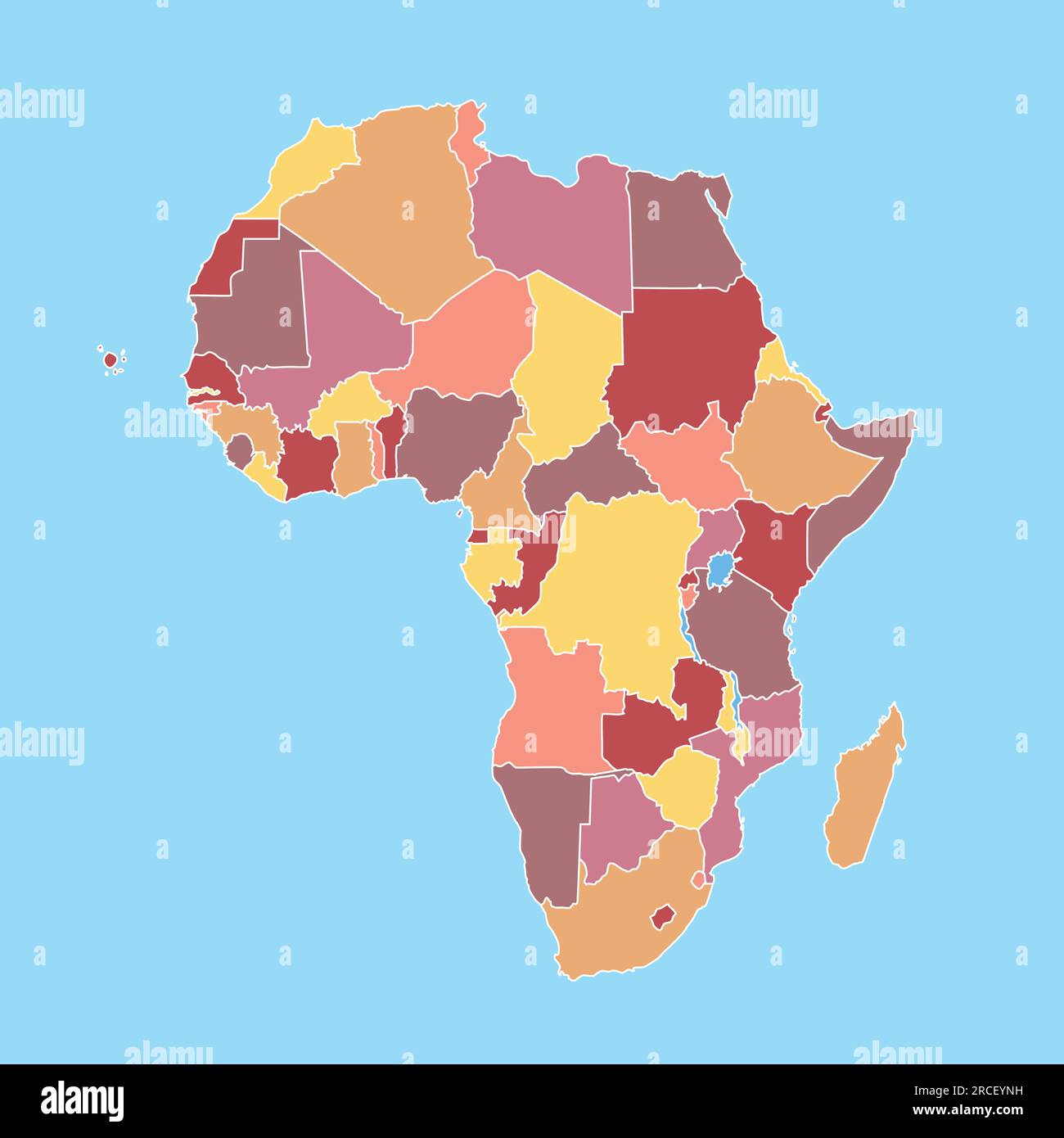 Carte vectorielle de l'Afrique Illustration de Vecteur