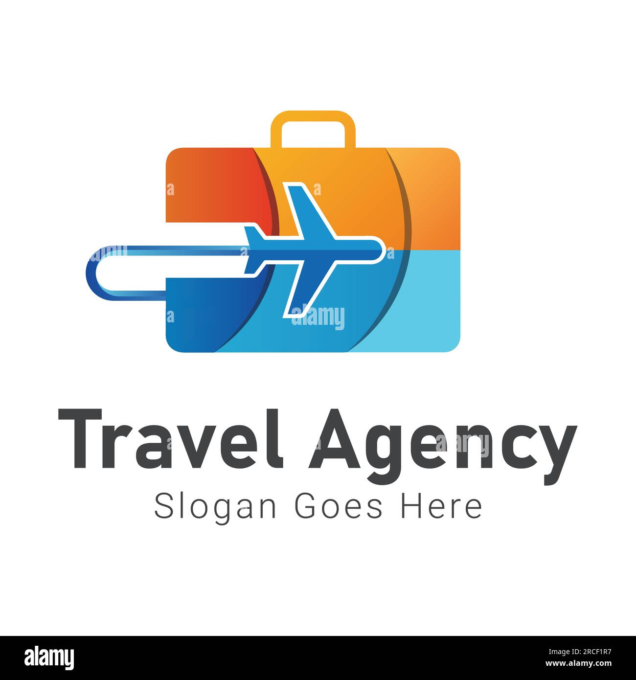 Logo de l'agence de voyage Design logo de sac de voyage logotype Illustration de Vecteur