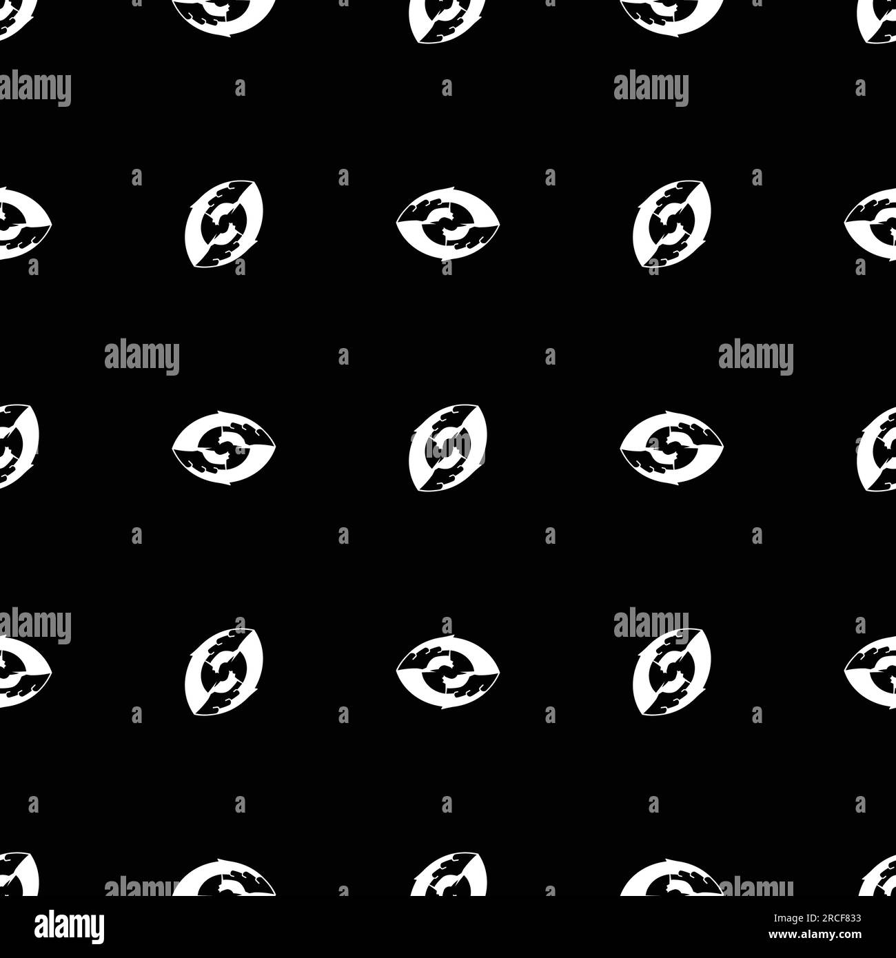 répétition de conception de graines abstraites disposées verticalement et horizontalement en une rangée ; conception monochrome Illustration de Vecteur