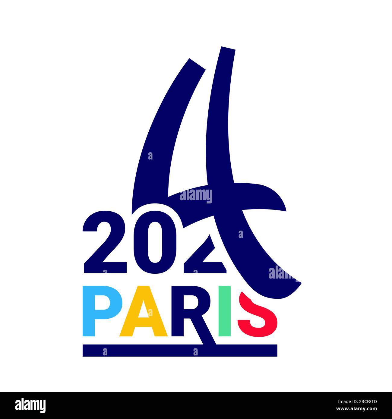 Paris 2024 Jeux olympiques. Logo pour les Jeux Olympiques Image