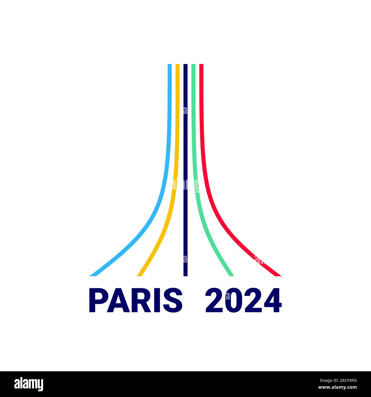 Paris 2024 Jeux olympiques. Logo pour les Jeux Olympiques Image