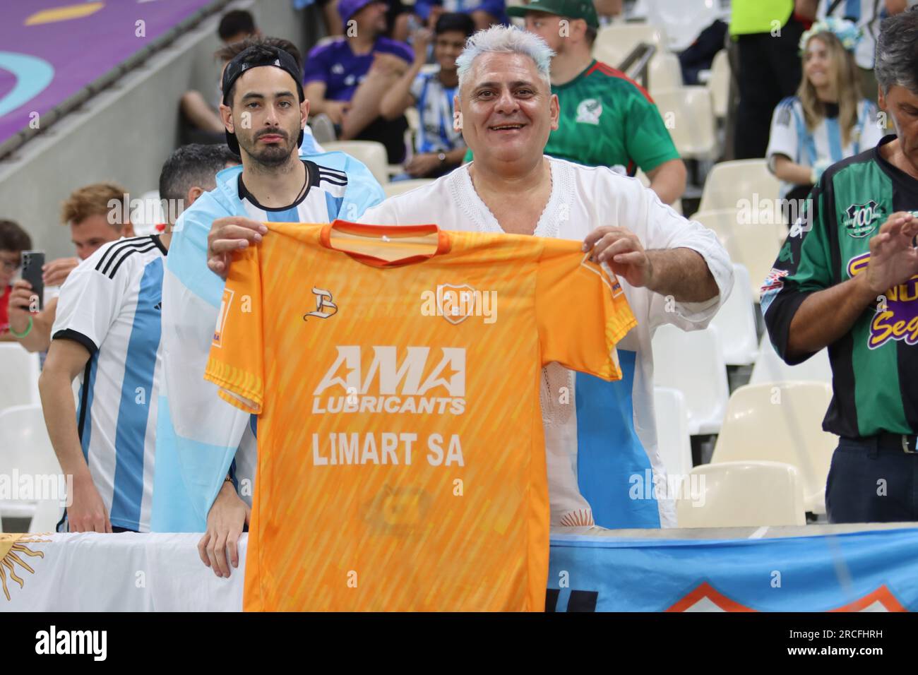 Lusail, Qatar, 26, novembre 2022. Fans de l'Argentine lors du match entre l'Argentine contre le Mexique, match 24 coupe du monde Fifa Qatar 2022. Crédit : Fabid Banque D'Images