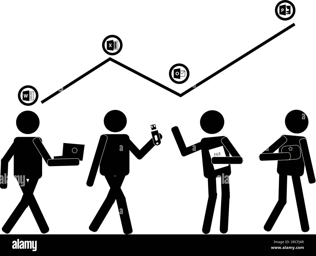 Homme de bâton professionnel Illustration de Vecteur