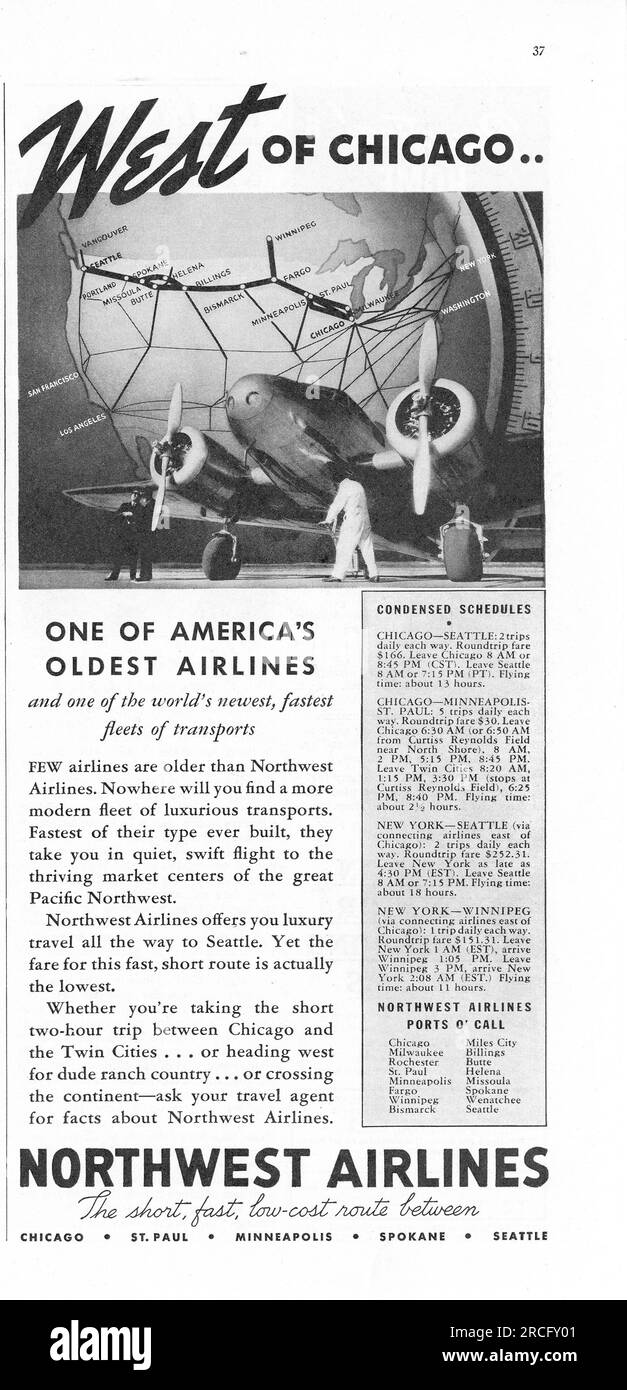 Vintage Time Magazine 6 juillet 1936 publication publicitaire, États-Unis Banque D'Images